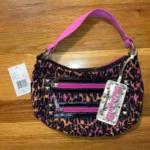 Betsey Johnson Betseyville Pink Leopard Handbag